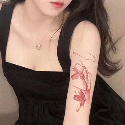 Coquette Romantic Pink Butterfly Temporary Tattoos