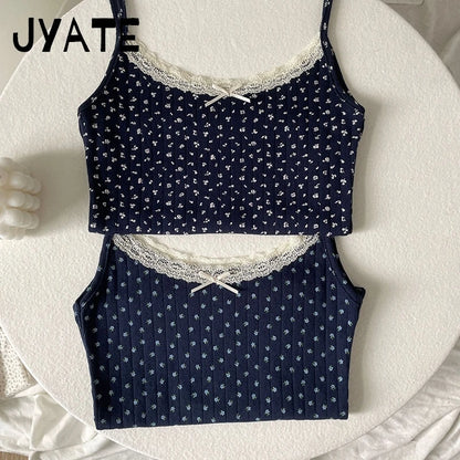 Coquette Floral Print Cami Top Set