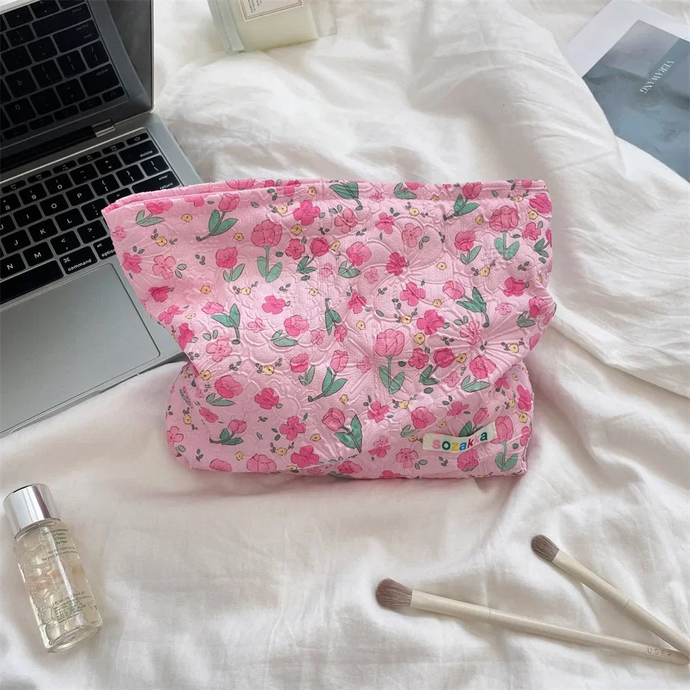 Embossed Cartoon Cosmetic Bag for Women