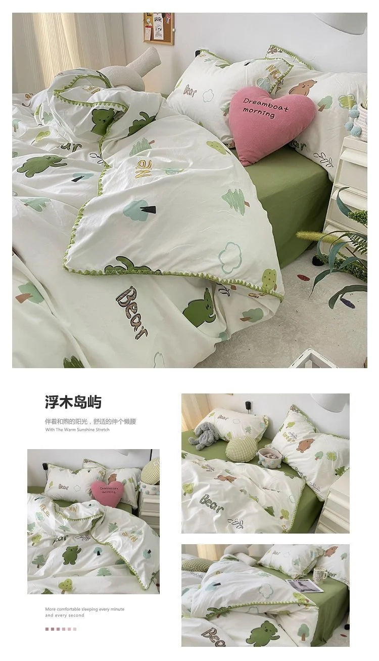 Coquette Charming Cherry Ruffle Bedding Set