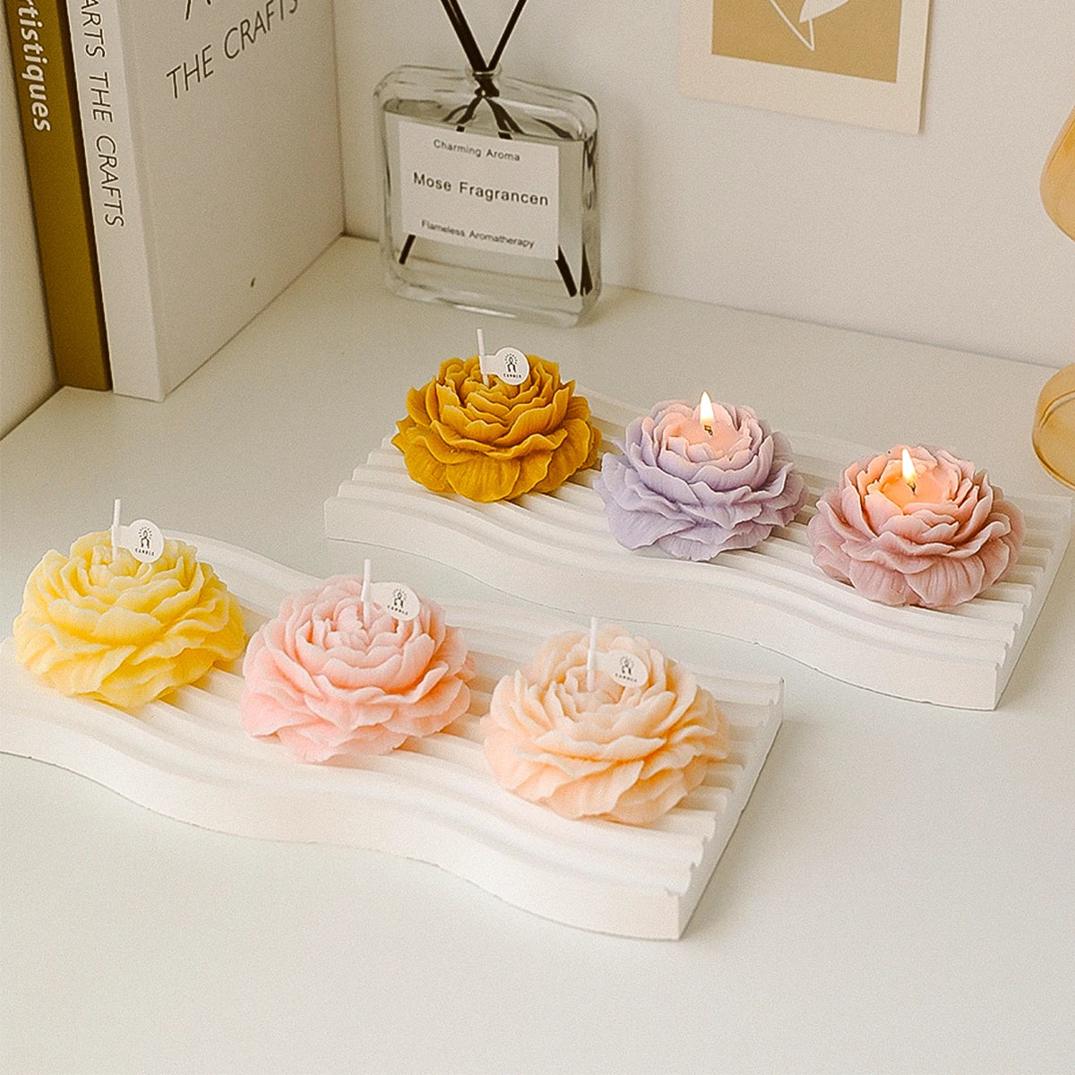 Coquette Peony Flower Scented Candle
