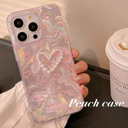 Coquette Pink Heart Butterfly Phone Case