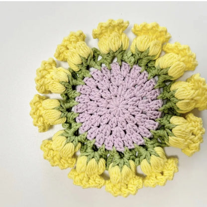 Coquette Handwoven Rose Bouquet Coaster
