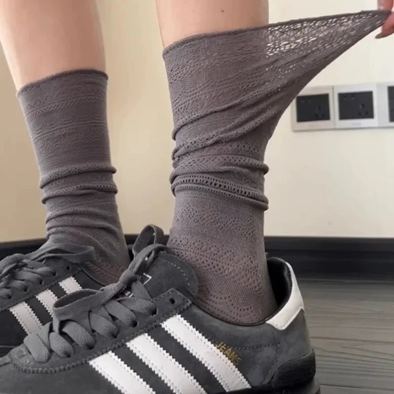 Coquette Lolita Mesh Lace Crew Socks