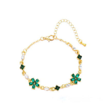 Coquette Luxury Colorful Zircon Flower Bracelet