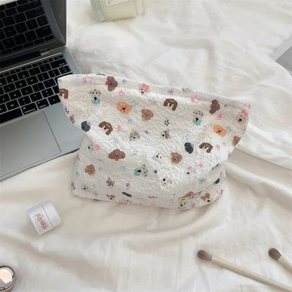 Embossed Cartoon Cosmetic Bag for Women