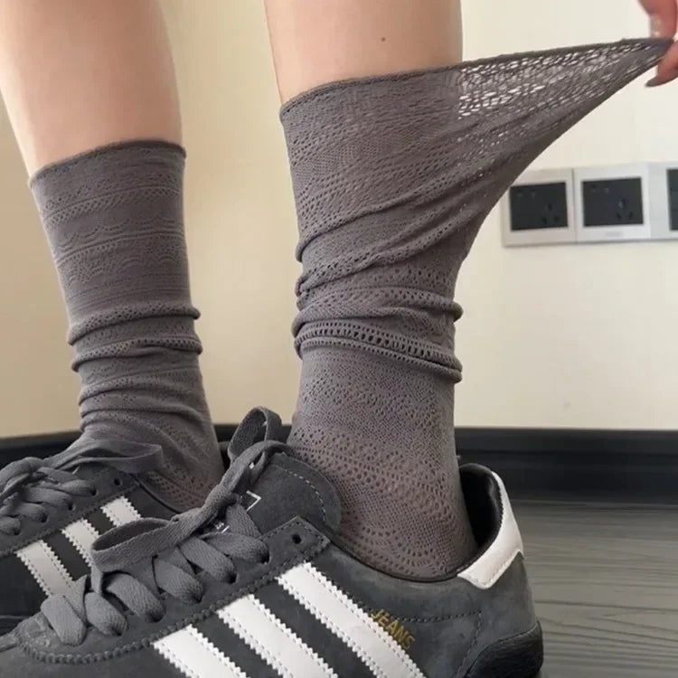Coquette Lolita Mesh Lace Crew Socks