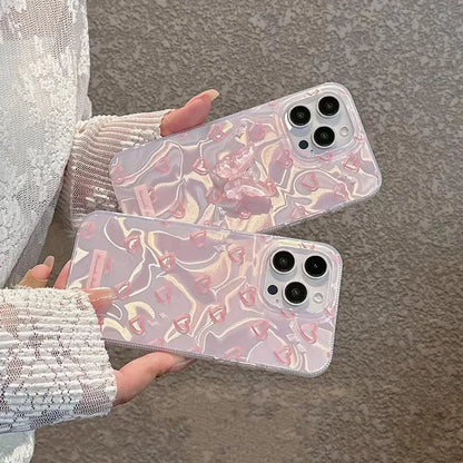 Coquette Pink Heart Butterfly Phone Case