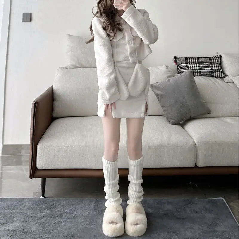 Coquette Lolita Ribbon Knit Leg Warmers