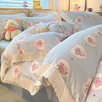Coquette Bonenjoy Lace Bow Duvet Cover