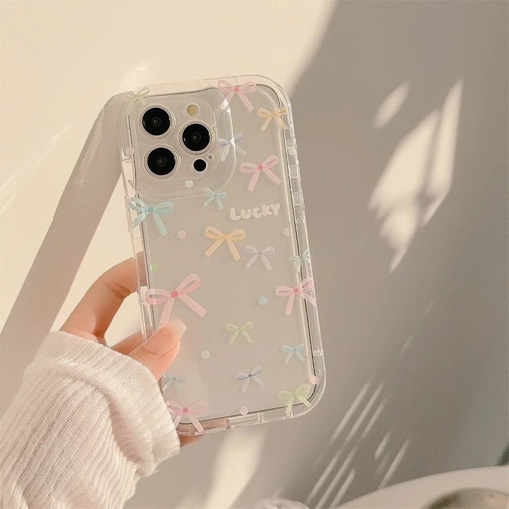 Coquette Colorful Bow Print Phone Case
