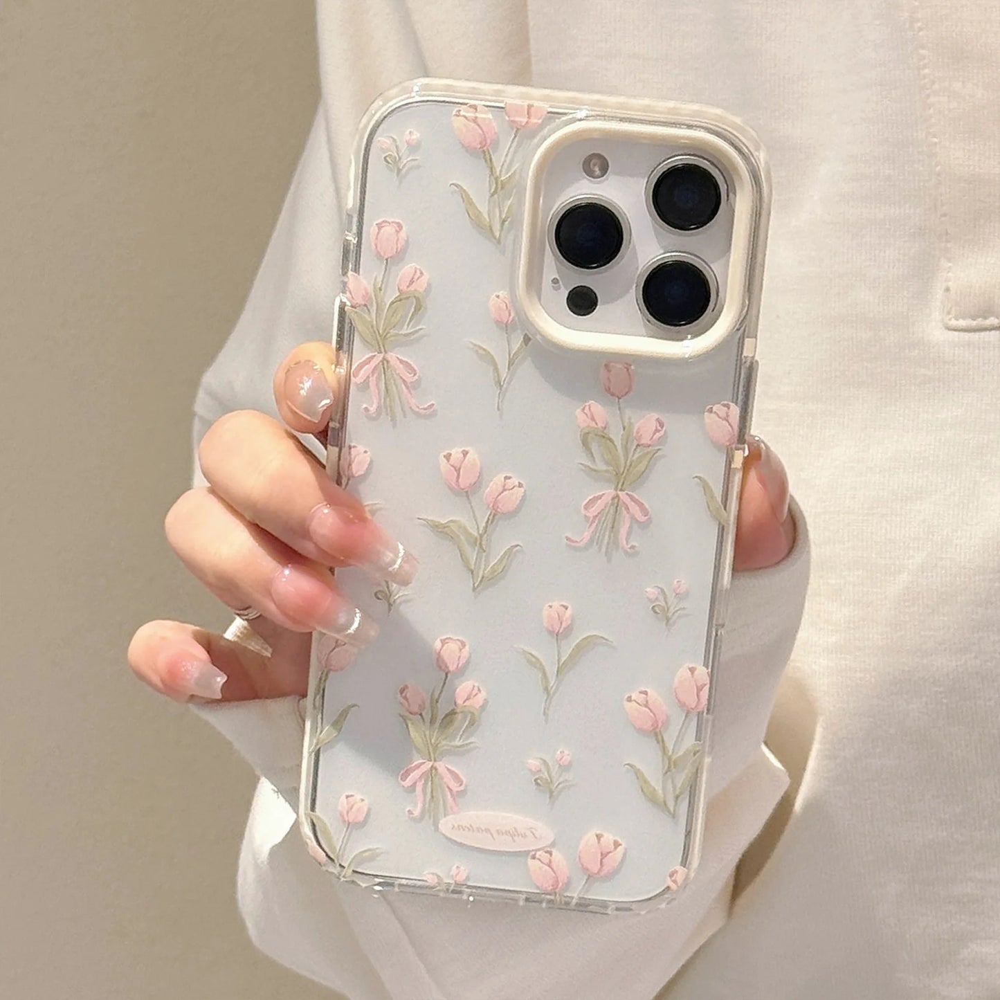 Coquette Pink Tulip Bouquet Phone Case