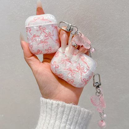 Coquette Pink Bow and Butterfly Charm Case