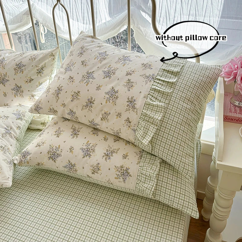 Coquette Floral Cotton Lace Bedding Set