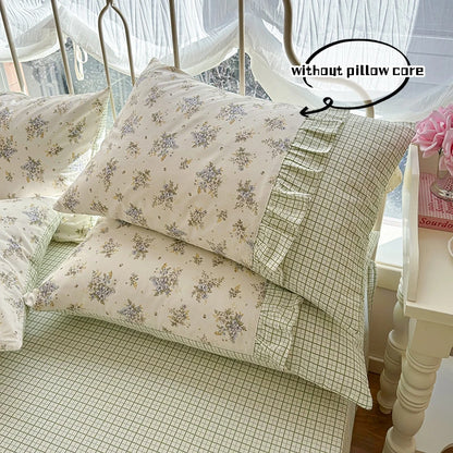 Coquette Floral Cotton Lace Bedding Set