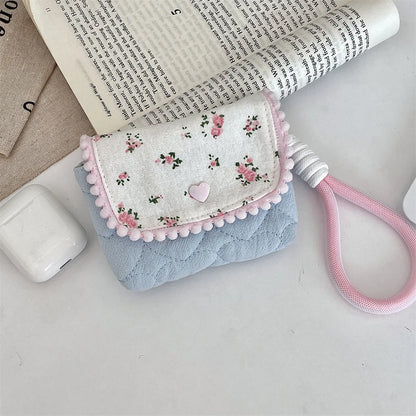 Floral Cotton Women's Small Storage Bags – Cute & Lightweight Pouch