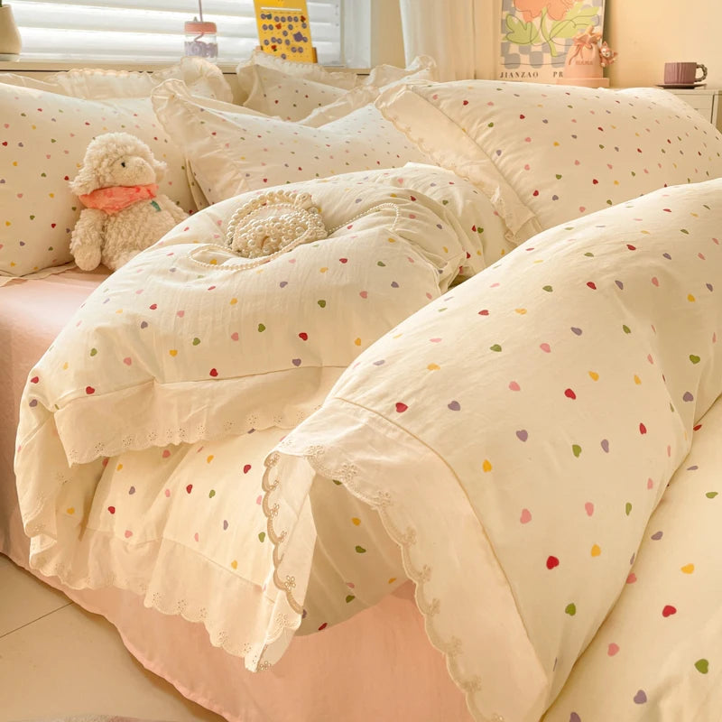 Coquette Bonenjoy Lace Bow Duvet Cover