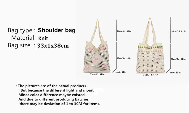 Fashionable Large Capacity Crochet Beach Tote Bag for Women