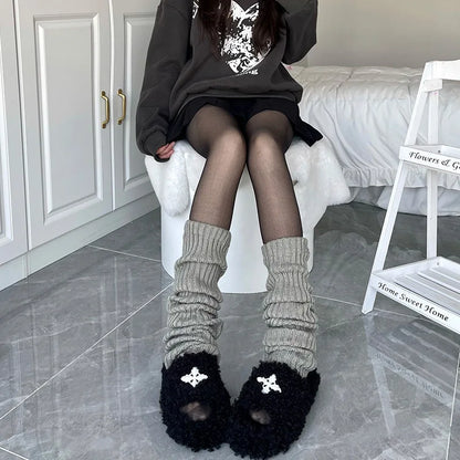 Coquette Lolita Ribbon Knit Leg Warmers