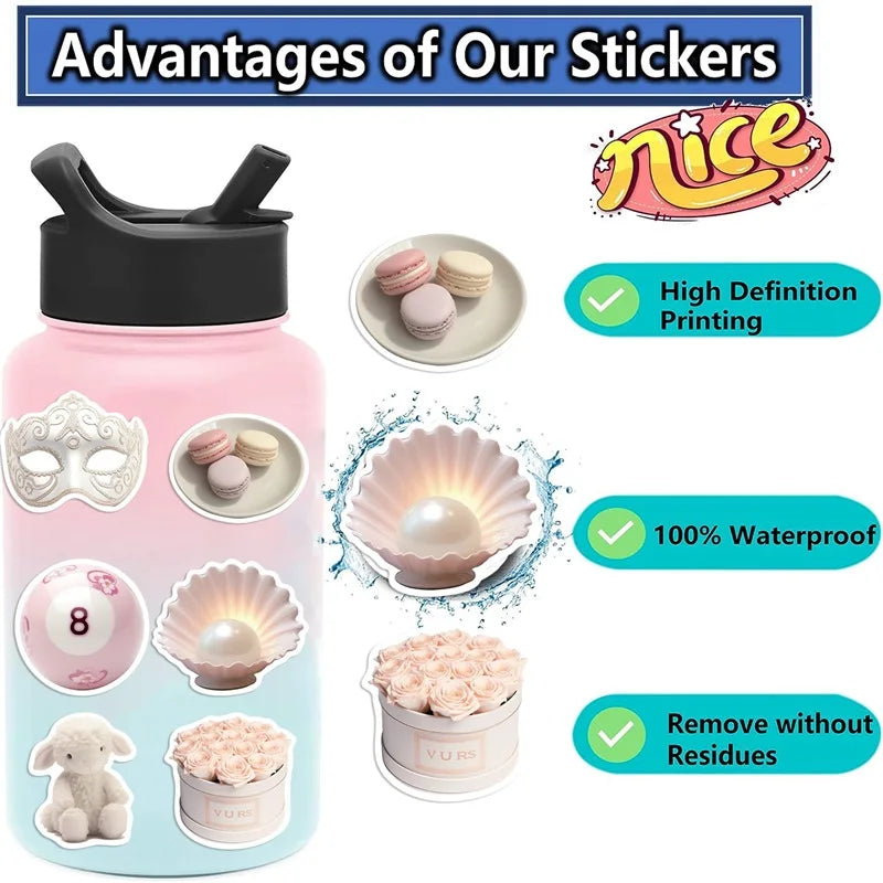 Coquette Aesthetic Kawaii Pink Ballet Stationery Stickers