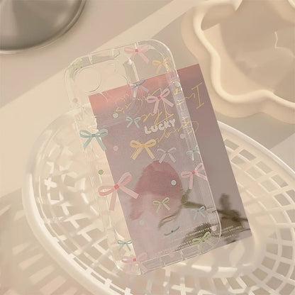 Coquette Colorful Bow Print Phone Case