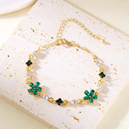 Coquette Luxury Colorful Zircon Flower Bracelet