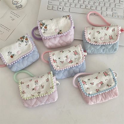 Floral Cotton Women's Small Storage Bags – Cute & Lightweight Pouch