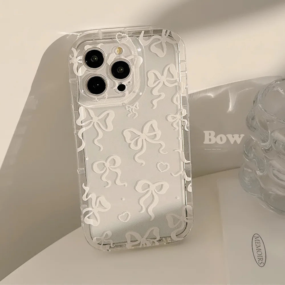 Coquette Colorful Bow Print Phone Case