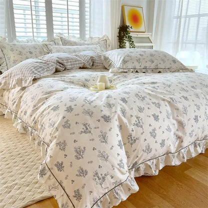 Coquette Bonenjoy Pink Ruffle Floral Bedding Set