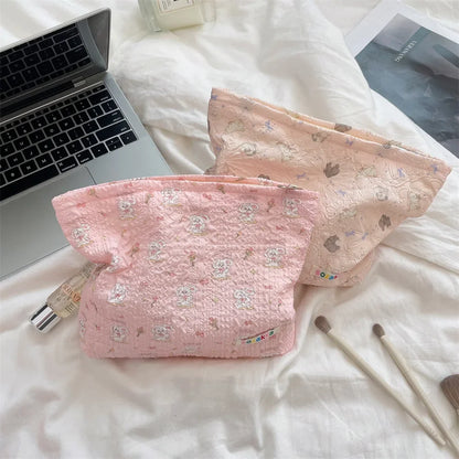 Embossed Cartoon Cosmetic Bag for Women