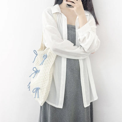 Fashionable Large Capacity Crochet Beach Tote Bag for Women