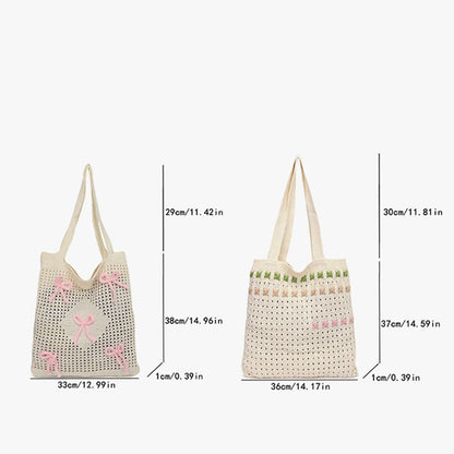 Fashionable Large Capacity Crochet Beach Tote Bag for Women