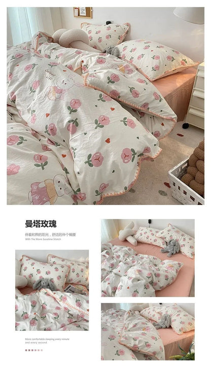 Coquette Charming Cherry Ruffle Bedding Set