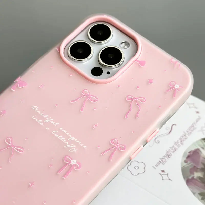 Coquette Jelly Pink bow Cartoon Phone Case