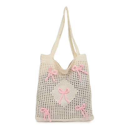 Fashionable Large Capacity Crochet Beach Tote Bag for Women