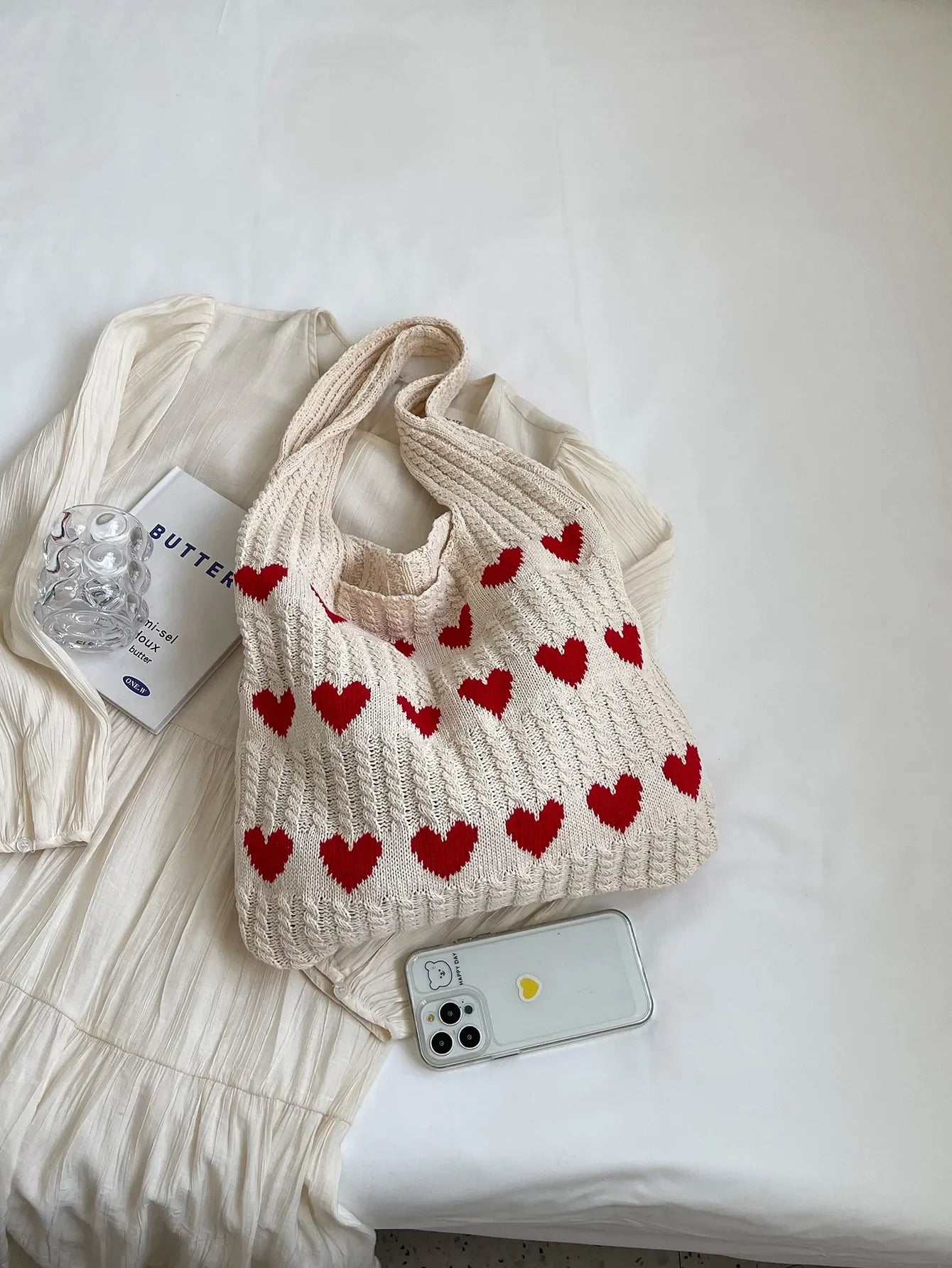Coquette Love You More Crochet Shopper