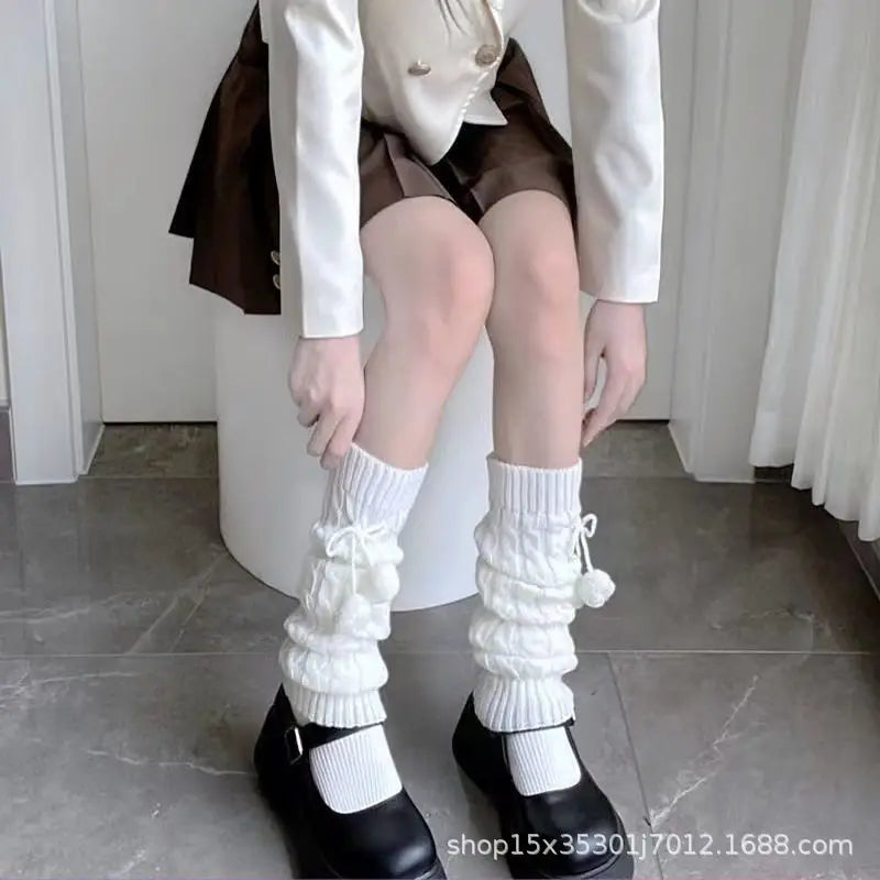 Coquette Lolita Ribbon Knit Leg Warmers