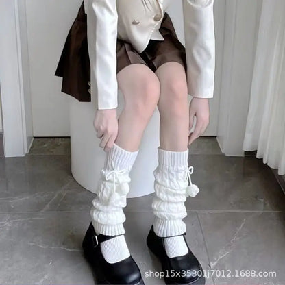 Coquette Lolita Ribbon Knit Leg Warmers