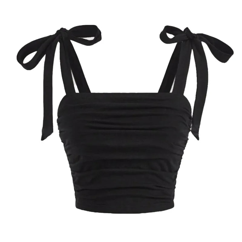 Starlit Bow Tie Backless Tank Top