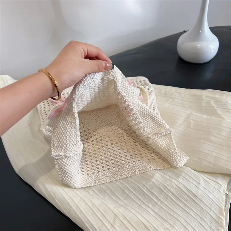 Fashionable Large Capacity Crochet Beach Tote Bag for Women