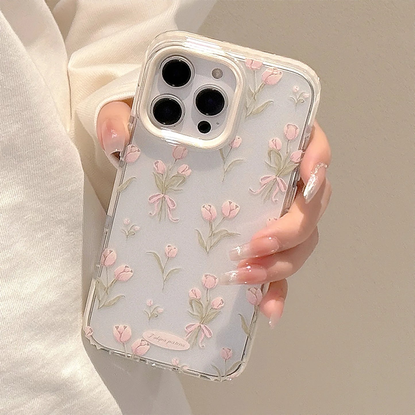 Coquette Pink Tulip Bouquet Phone Case