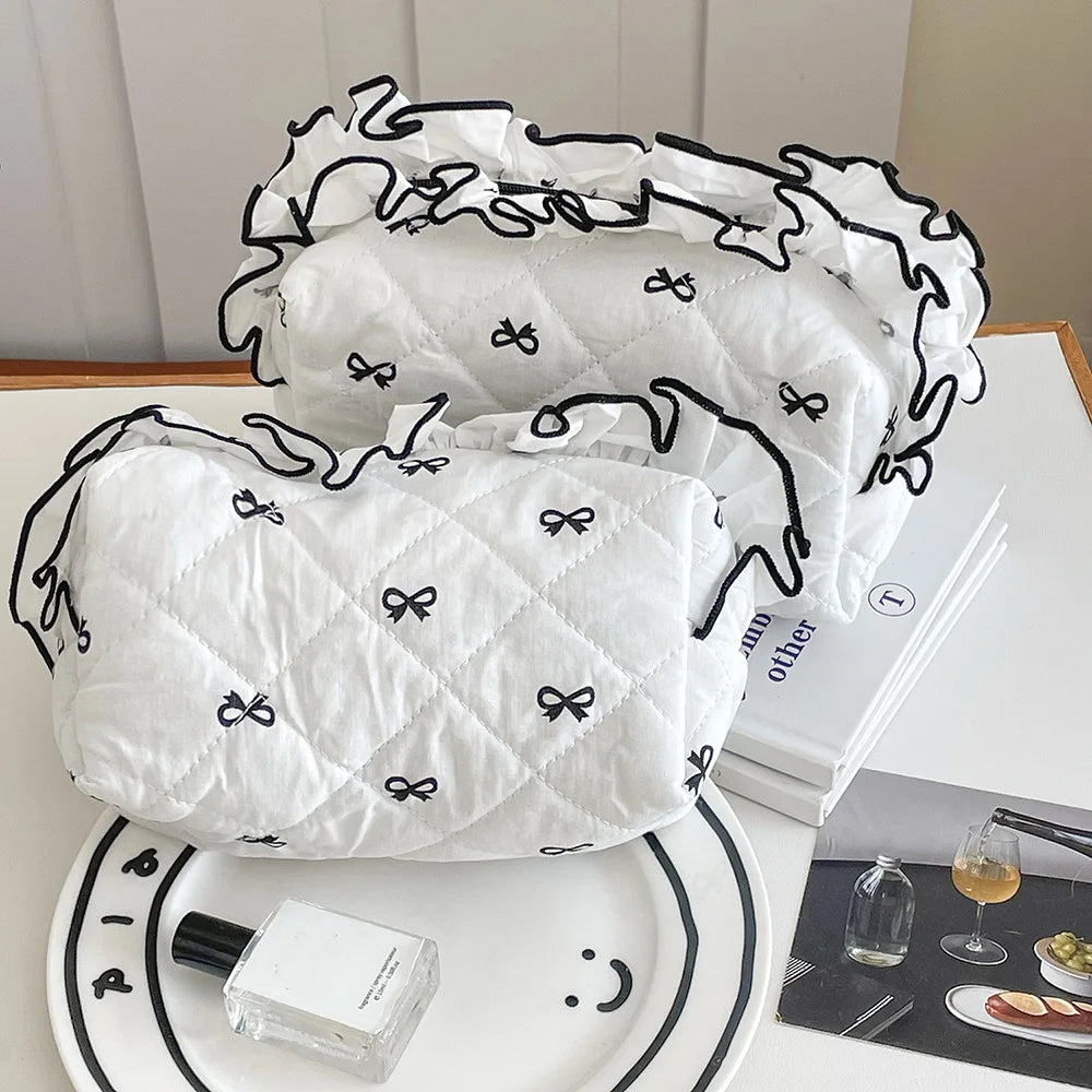 Enchanted Coquette Bowknot Makeup Bag