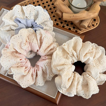 Coquette Cloud Petal Lace Scrunchie
