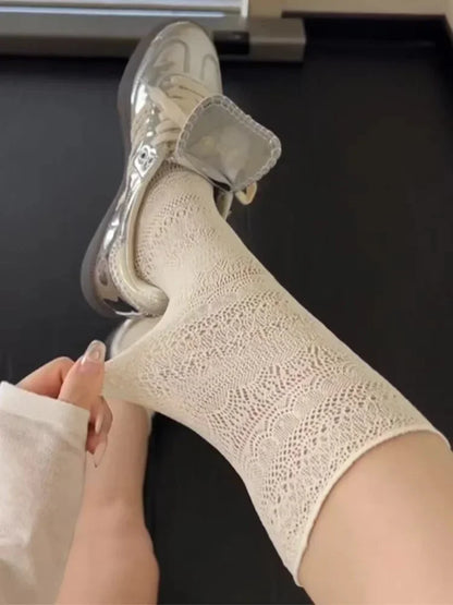 Coquette Lolita Mesh Lace Crew Socks