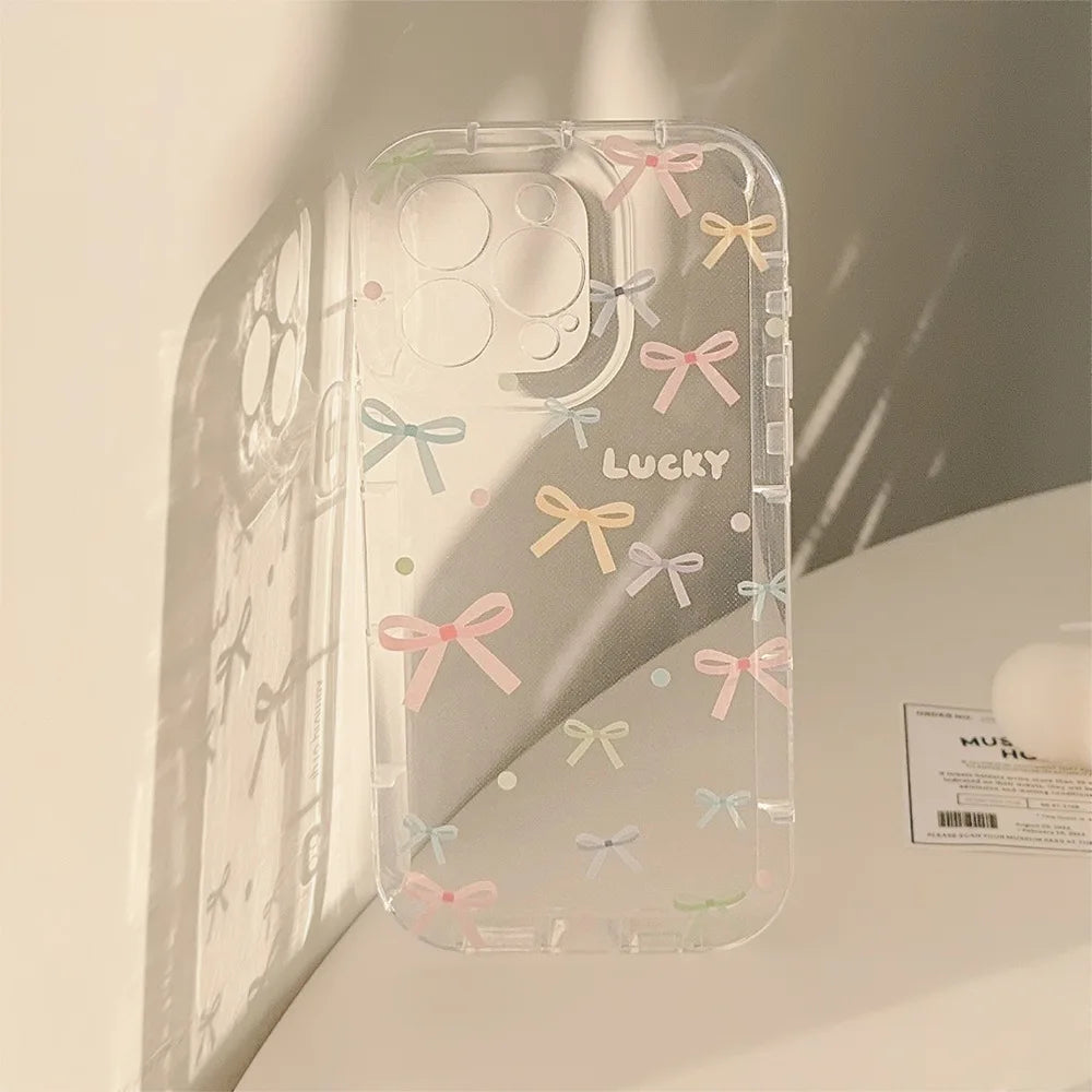 Coquette Colorful Bow Print Phone Case