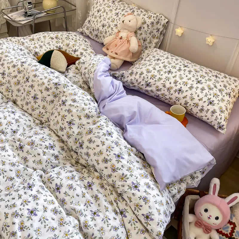Coquette Soft Enchanted Garden Floral Bedding Set