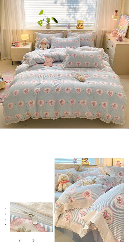 Coquette Bonenjoy Lace Bow Duvet Cover