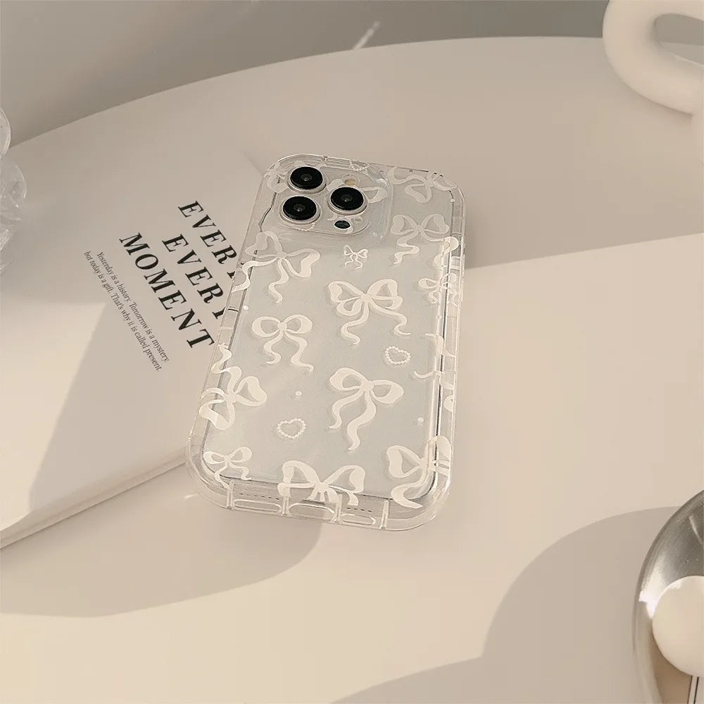 Coquette Colorful Bow Print Phone Case