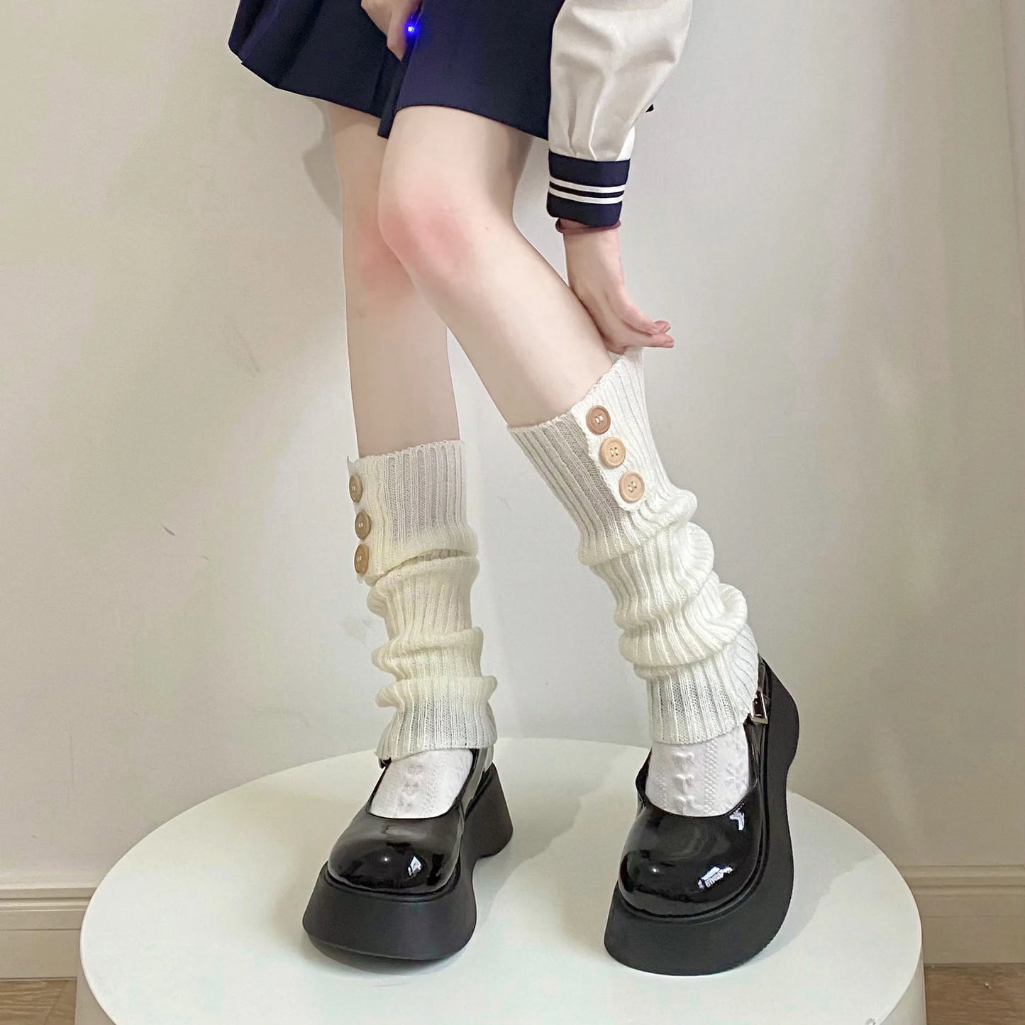 Coquette Lolita Ribbon Knit Leg Warmers