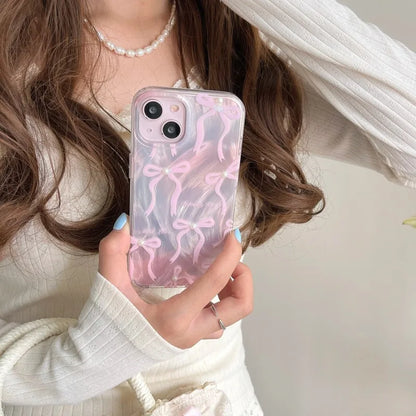 Coquette Fairy Pearl Pink Bow Phone Case